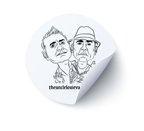 Uncle louie heads 3x3 inch sticker 3 for 10