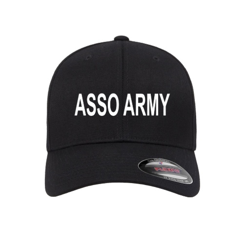 Asso army embroidered flexfit fitted ball cap