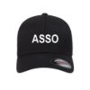 Asso embroidered flexfit fitted ball cap