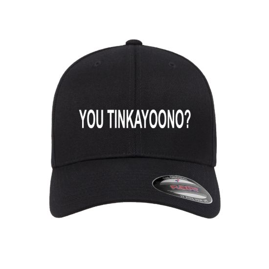 You tinkayoono embroidered flexfit fitted ball cap
