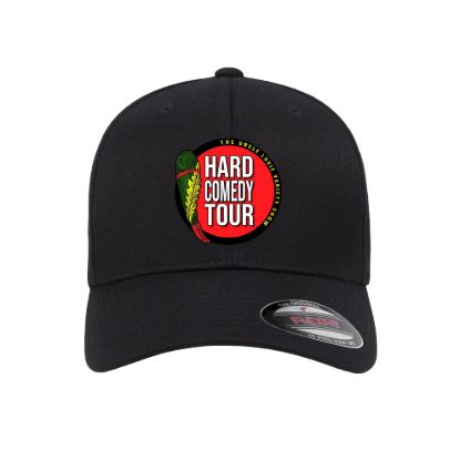 Hard comedy tour embroidered flexfit fitted ball cap