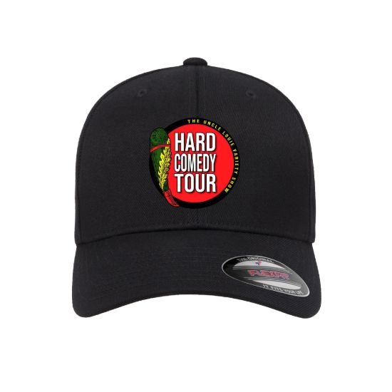 Hard comedy tour embroidered flexfit fitted ball cap