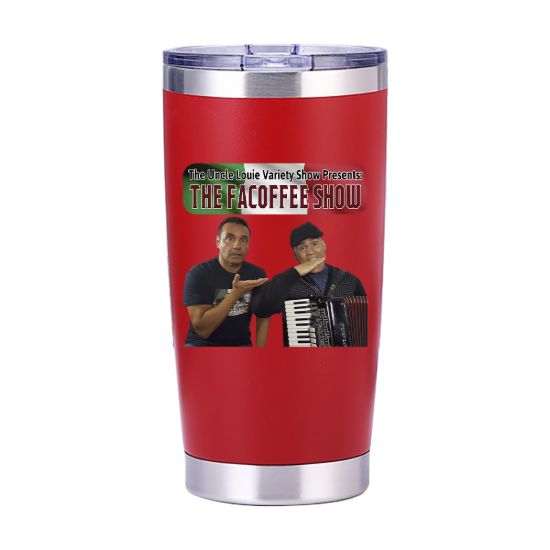 The facoffee show italian flag red stainless steel tumbler